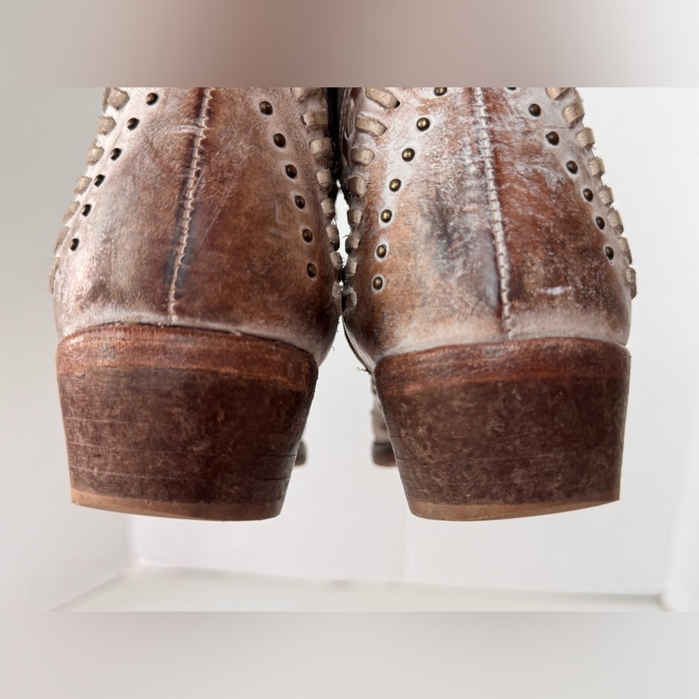 diego di lucca short cowboy cowgirl western distressed ombré leather boots 7.5 - Picture 6 of 9